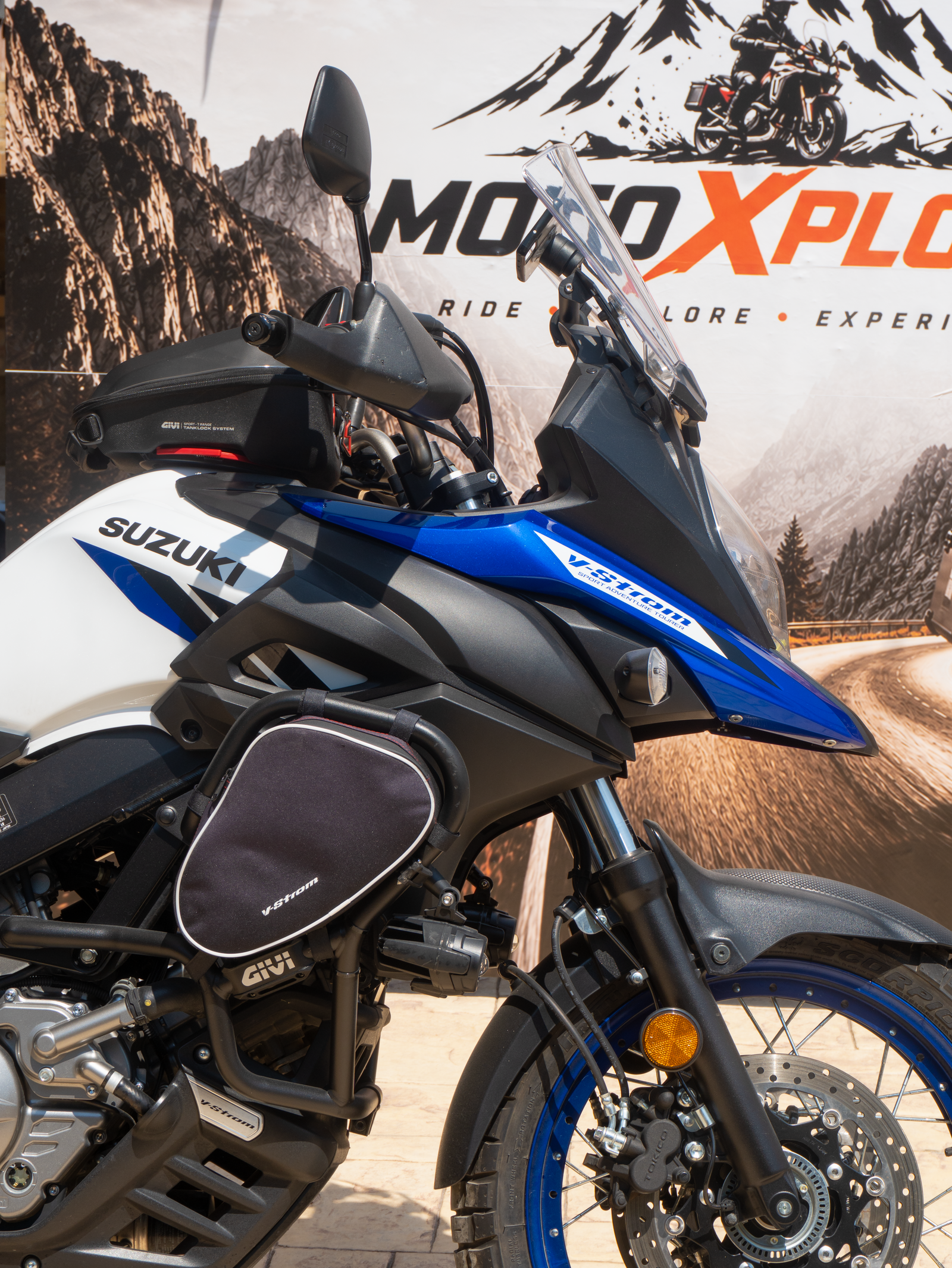 Suzuki V-Strom 650 adventure motorcycle for rent in Albania